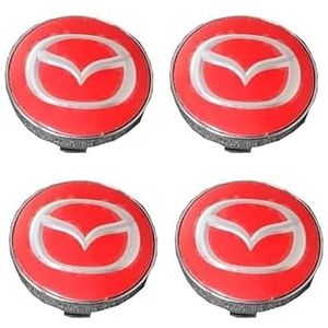 4 stuks Mazda auto wielnaafdoppen 65mm vervangende wielnaafdoppen wielnaafdop stickers A