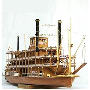 For:Modelschip Houten Boot 1/100 Klassieke Houten Stoomboot Model Bouwpakket Beste Cadeaus Voor Vrienden En Familie