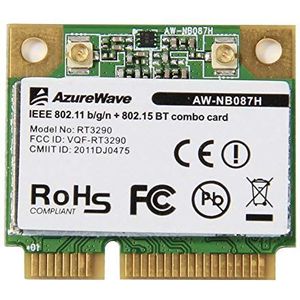 AzureWave AW-NB087H Ralink RT3290 Chipset IEEE 802.11 b/g/n 150Mbps met Bluetooth 3.0HS Half Size MINI PCIe Wi-Fi-kaart