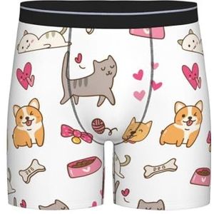 GRatka Boxer slips, heren onderbroek boxershorts, been boxer slips grappig nieuwigheid ondergoed, hond en kat Kawaii, zoals afgebeeld, XXL