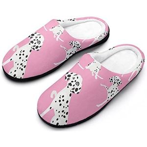 Dalmatische Honden Katoenen Slippers Voor Vrouwen Warme Anti-Slip Rubber Zool Huisschoenen Voor Indoor Hotel 11-12 (42-43)