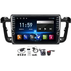Android 11 Auto Stereo MP5 Player 9'' Screen Autoradio Voor Peugeot 508 2011-2018 Ondersteunt Car-play Android Auto/BT/FM AM RDS DAB+ Radio/Mirror Link/Stuurbediening (Size : K100S)