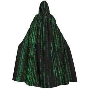 FRESQA Hacker Era Unisex Hooded Lange Polyester Cape, Cosplay Kostuums Kerstfeest Vampieren Mantel