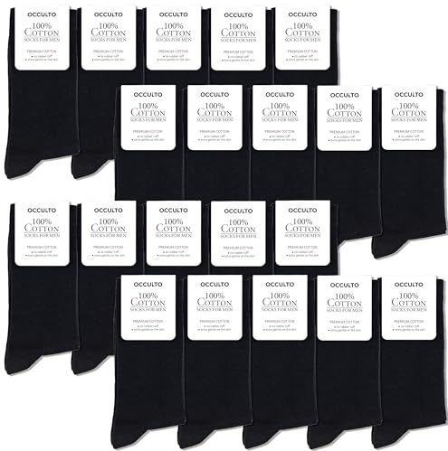 Occulto - Ingo - Sokken - Zwart - 100% Katoen - 20 Paar