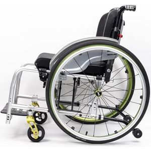 KXPSWGE Lichtgewicht opvouwbare zelfrijdende rolstoel, sport- en vrijetijdsrolstoelen voor volwassenen, Quick Release wielen, draagbare transportrolstoel (A, zitbreedte 38 cm)