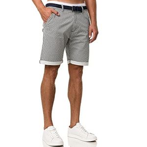 INDICODE Heren Bourchier Chino Shorts | Chino korte broek met riem Dk Grey S