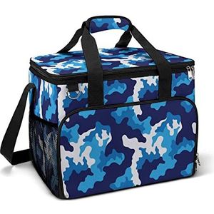 Modieuze Camouflage Patroon Koeltas Geïsoleerde Lunch Tas Picknick Bag Koel Bag Box Voor Camping Reizen Vissen Reizen