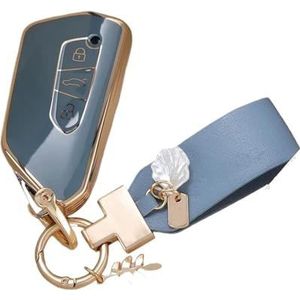 Autosleutel beschermhoes Tpu Autosleutel Case Cover Voor Golf 8 MK8 ID.3 ID.4 Voor Octavia A8 Voor Leon MK4 2020 2021 Voor Formentor Voor Tarraco Sleutel Shell(Grey set 3)