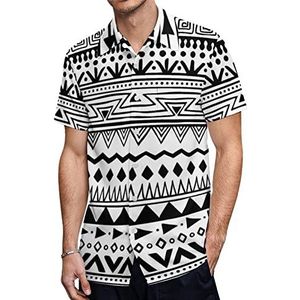 Boho stijl patroon heren Hawaiiaanse shirts korte mouw casual shirt button down vakantie strand shirts XL