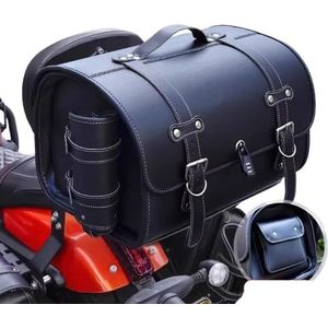 Motorfiets Tail Bag voor Triumph Scrambler 400 X (Sport) 2024, Trunk Motorfiets Seat Bag, Motorzak Tool Organizer, Waterdichte Achterzitzak, Motorfiets Lugage,A-Black