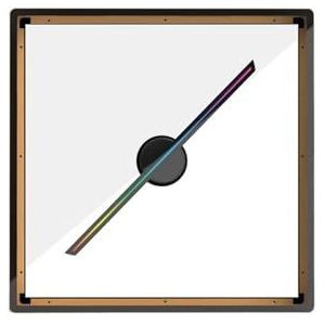 3D Holografische Projectie Wandmontage Blote Oog Led Fan 8G TF LED Teken Holografische Lamp Speler Brede toepassing (Color : Gold frame)