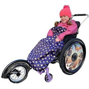 Bundlebean - 100% waterdichte fleece gevoerde rolstoelhoes - kinderrolstoel Cosy - universele pasvorm voor rolstoelen en speciale behoeften buggy - kindermaat (gouden bijen)