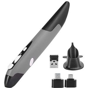 Handschrift Pen Mouse Stylus voor computer, Pocket Mouse, Custom Innovative Wireless Vertical Mouse 2.4G Verticale muis voor computer(gray, PR-03)