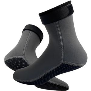 Duiksokken Duiksokken Schoenen Verwarmend Snorkelen Surfen Waterlaarzen Antislipstrand thermische watersokken voor snorkelen, surfen, ze(Gray,XXL)