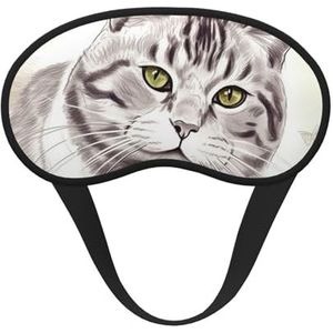 Slaapmasker voor katten, zacht, comfortabel oogmasker met verstelbare riem, verduistering, oogslaapschaduw, hoes voor vrouwen, meisjes, mannen, reizen, yoga, dutje in ploegendienst
