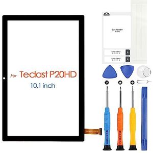 ARSSLY Display voor Teclast P20HD, touchscreen digitizer scherm voor Teclast P20 HD 25,6 cm (10,1 inch) touchscreen, digittizer, glasplaat met reparatieset, zwart (niet LCD-scherm)