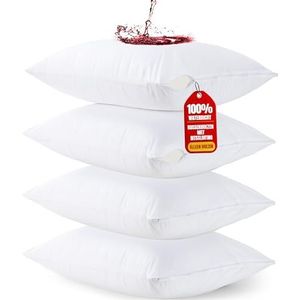 Utopia Bedding Waterdichte Kussenhoezen Pillow 50 x 70 cm - Pak van 4 - Kussenbeschermers Met Ritssluiting - Anti Bed Bugs Kussenhoezen