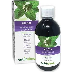 Citroenmelisse (Melissa officinalis) bladeren Alcoholvrije moedertinctuur Naturalma - Vloeibaar extract druppels 500 ml - Voedingssupplement - Veganistisch