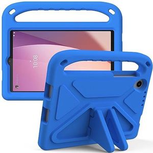 Tablet PC-hoes Kindertas Compatibel met Lenovo Tab M8 (4e generatie) TB-300FU/TB-300XU, lichtgewicht schokbestendige handgreepstandaard Kindervriendelijke beschermhoes Bescherming(Blu)