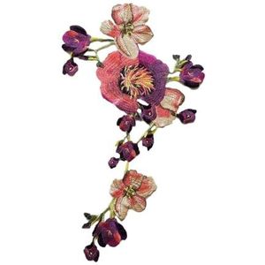 DIY Etnische Cheongsam-jurk - Geborduurde kantkleding for een unieke stijl(Rosered)