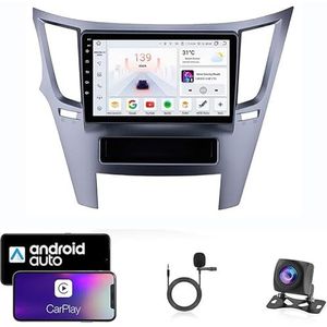 9 Inch Autoradio Compatibel voor Subaru Outback 2010-2016 met GPS Navigatie CarPlay Android Auto Acht-Core 4G Bluetooth WiFi MirrorLink Stuurwiel Afstandsbediening(T3 8 Core 4G+Wifi 2G+32G)