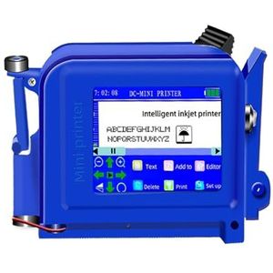Draagbare mini-inkjetprinter Productiedatum QR-code Patroon Etiket Drukmachine Plastic fles Metaalglas vervaagt niet Afdrukken in meerdere formaten(1 Printer-3 HD ink)
