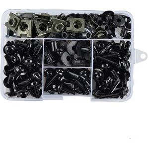 Motorbehuizing schroeven en moeren, set voor TMAX500 TMAX530 TMAX560 TMAX 500 530 560 195 stuks motoraccessoires aluminium bekledingsschroeven moeren kit clips (K)