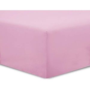 VISION Hoeslaken Roze - 140x190cm - 100% Katoen