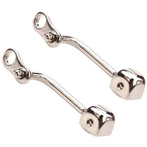 Neuskussentje Houder ， Neuspadhouder for arm, vervangende metalen neuspadhouder for neusbrug, 1 paar metalen neuspads for brillen