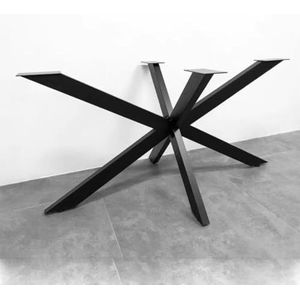 YUZDNM Industriële stijl spinvormige poten - DIY spintafel frame - eenvoudige montage metalen tafelpoten - eettafel poten - tafelpoten meubelpoten, gepoedercoat stalen poten (maat : 150 x 70 x 72 cm)