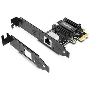 GiGaPlus 5Gb PCIe Netwerkkaart Realtek RTL8126 Controller, 5Gb RJ45 Poort NIC-kaart, ondersteuning WOL, 5Gb Base-T Ethernet Adapter voor Windows 10/11/Windows Server/Linux