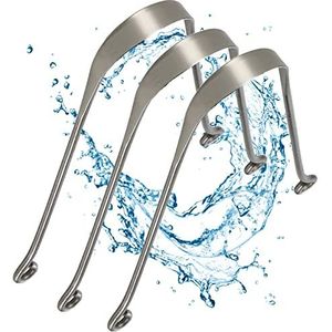 3 x tongschraper Ayurvedisch 100% roestvrij staal, tongreiniger - tongschraper tegen slechte adem