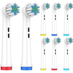 Perfekto24 Opsteekborstels compatibel met Oral B tandenborstels (8-pack wit) - Tandenborstelopzetstukken voor een uitstekende tandenborstelervaring - Geschikt voor Oral B modellen (wit 4)
