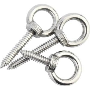 Ooghaakbout, 1 stuk A2 zelftappende oogringmoerbout ooghefhaken geluidsluidsprekerschroeven zelftappend(M4x40mm)