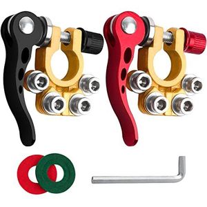 JatilEr - Accuklemmen - 12 V - 4-weg - 2 stuks - Messing voor Auto's en Campers