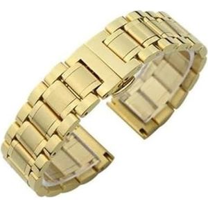 Horlogebanden 14-24 mm horlogeband roestvrij staal zilveren horlogeband armband for quartz horloge dames herenhorlogebanden vervanging Man vrouw (Color : A, Size : 17mm)
