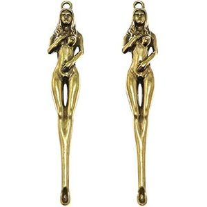 Maxmoral 2Pcs Messing Lepel, Poeder Lepel Mini Lepel Schop, Mini Geneeskunde Lepel Schop Gebruikt Om De Flesje Te Vullen, Vintage Scoops Ketting Hanger Charms