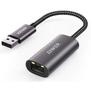 Anker USB 3.0 naar Ethernet-adapter - Aluminium draagbare USB-A Gigabit Ethernet-adapter voor MacBook Pro, MacBook Air en meer