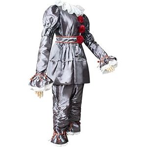 Baogao Halloween Pennywise-kostuum, clownskostuum, It-cosplay-outfit, Halloween cosplay, griezelige clown, voor volwassenen/mannen/vrouwen, deluxe kostuum, S-3XL