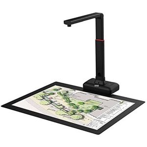 Documentcamera, S21 A2 / A3 Groot-formaat Overhead en Document Scanner 2 3MP Hoge resolutie Auto Flatten & Support Multilanguage, Schooldocumentscanner