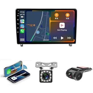 Dubbel Din Auto Stereo Compatibel Met Apple Carplay Android Auto Voor Peugeot 407 cc SW 407 CC 2004-2011 Plug En Play AM/FM Autoradio Back-up Camera, Stuurbediening, Spiegel Link(NF-7 4G WIFI 8G+256G)