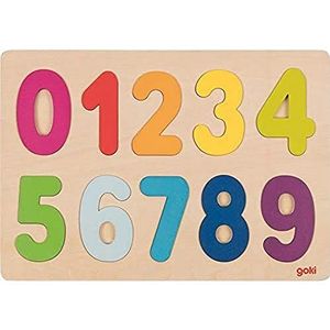 goki 57731 56813 inlegpuzzel cijfers 0-9, kleurrijk