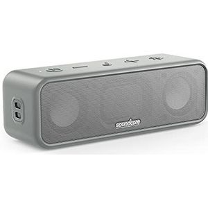 Soundcore 3-Bluetooth-speaker met stereogeluid, membraandrivers van puur titanium, PartyCast-technologie, BassUp, 24u speeltijd, IPX7-waterdicht, app voor aangepaste EQ's, thuis, buiten, strand, park