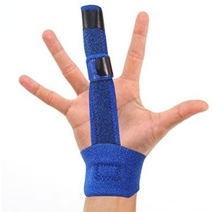 Teksome 2 stuks Trigger Finger Brace, Aluminium Staaf Vinger Spalken voor Rechttrekken - Vinger Knuckle Splint Trigger Vinger Ondersteuning Middelvinger Pees Schede Strain voor Gewrichtsimmobilisatie