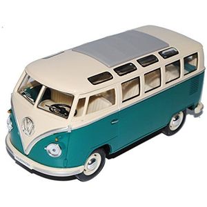 VW Volkswagen T1 groen wit Samba Bully bus 1950-1967 1/24 Modelcarsonline model auto