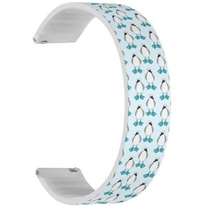 RYANUKA Solo Loop band compatibel met Ticwatch Pro 3 Ultra GPS/Pro 3 GPS/Pro 4G LTE / E2 / S2 (Blue Footed Booby) Quick-Release 22 mm rekbare siliconen band band accessoire, Siliconen, Geen edelsteen