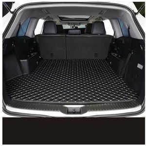 Kofferbakbeschermer Kofferbakmatten Voor Alfa Voor Romeo Voor Stelvio 2017-2021 Kofferbakaccessoires Waterdichte Leren Stylingbeschermers Auto Kofferbakmatten(Black White)