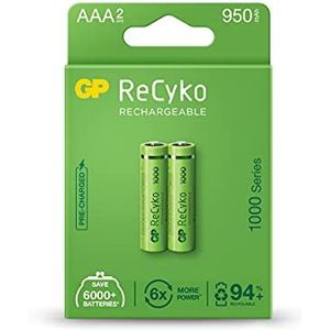 GP 950 ReCyko Oplaadbare AAA / HR03 Ni-Mh Batterij (2 Stuks) - 2 Stucks