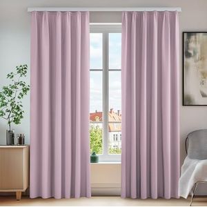 Deconovo Gordijnen Verduisterend, Zwart, Kant en Klaar, Gordijn Warmte- isolerend met Oogje voor Woonkamer, Slaapkamers, Halloween, 140x220 cm (B x H), 2 stuks