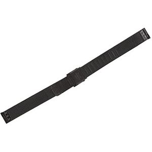Shanrya Professionele zwarte elastische draagbare roestvrijstalen armband voor dames horloge mechanici, 18mm, riem
